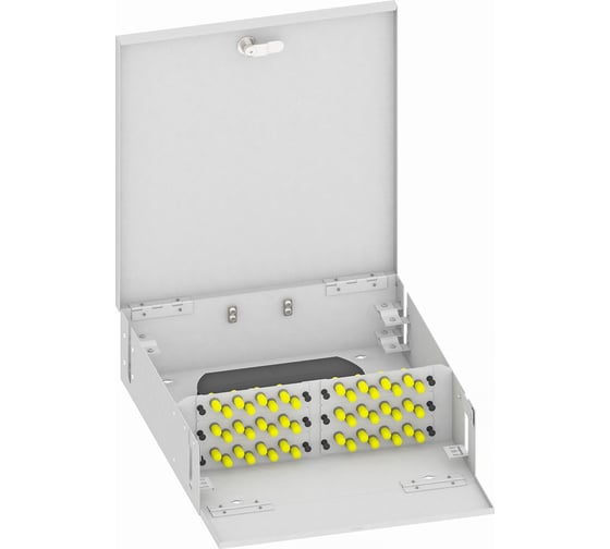 Изображение товара Оптический кросс TopLAN настенный, многомодовый укомплектованный КРН-Top-48ST/U-OM2-GY