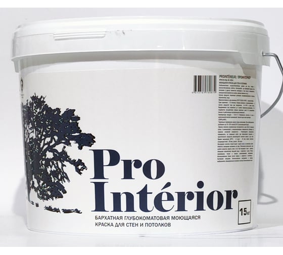 Изображение товара Моющаяся акриловая краска МаксДекор ПроИнтериор, 15 кг 4673767760874