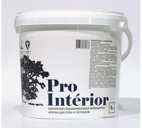 Изображение товара Моющаяся акриловая краска МаксДекор ПроИнтериор, 5 кг 4673767760867
