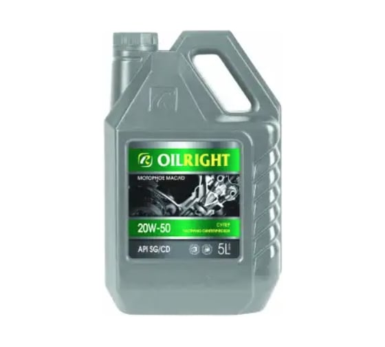Изображение товара Моторное масло OILRIGHT ч/с Супер SAE 20W50 API SG/CD 5 л 2983