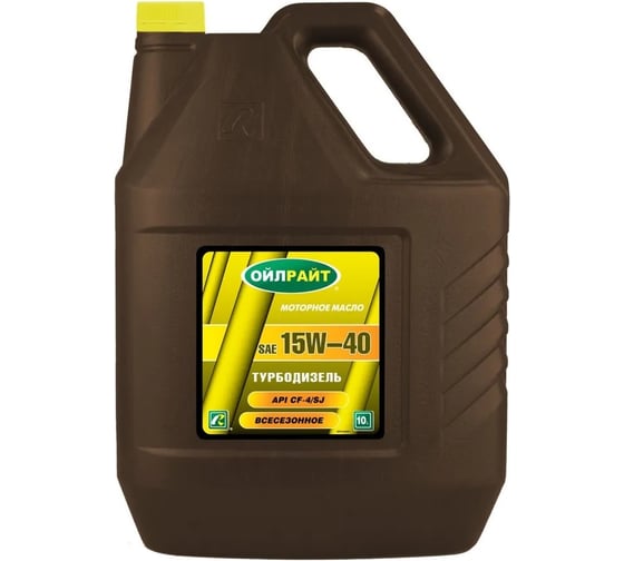 Изображение товара Масло моторное ч/с Турбодизель SAE 15W40 API CF-4/SJ 10л OILRIGHT 90007