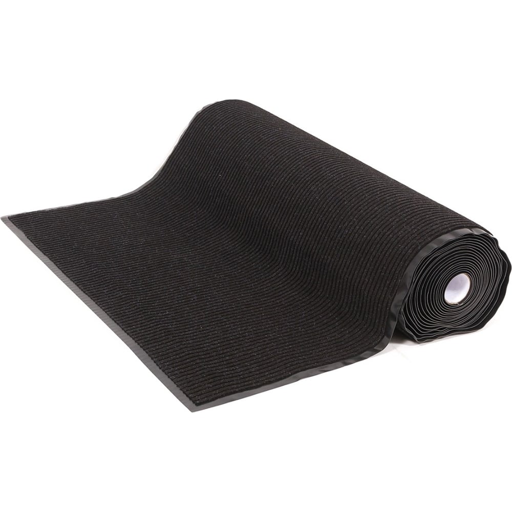 Ребристый влаговпитывающий коврик-дорожка Sunstep, цвет черный