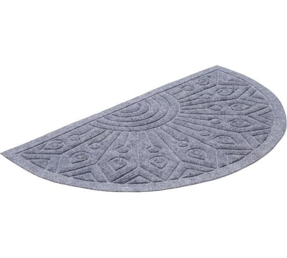 Изображение товара Полипропиленовый коврик SUNSTEP 45х75 см, полуовал, серый 49-104