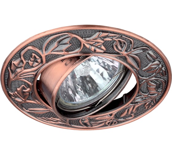 Изображение товара Светильник ЭРА KL11A SC литой пов. лианы MR16,12V/220V, 50W медь (100/1400) C0043684