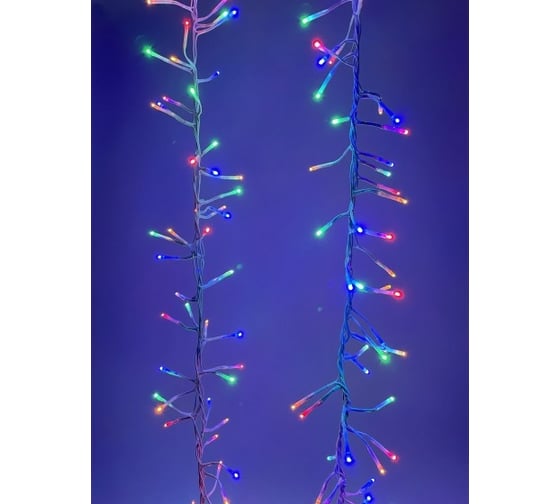 Изображение товара Гирлянда ЭРА ENIN WM LED Мишура 3.9 м белый провод, мультиколор, 220V 24/576 Б0047972