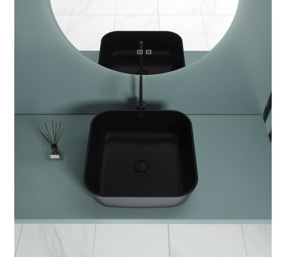 Изображение товара Раковина накладная ESBANO ERCINA-N черная матовая ESRNERCINMB