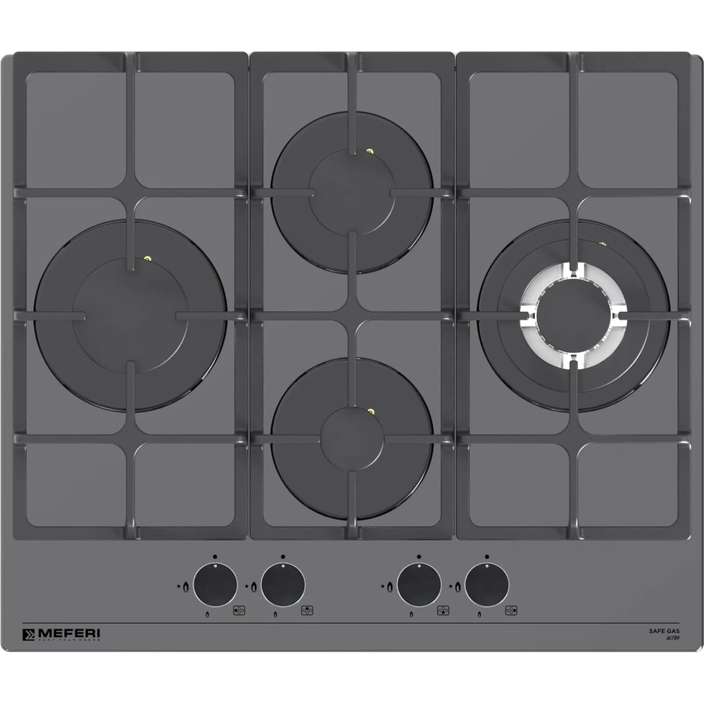 Изображение товара Газовая варочная панель MEFERI MGH604GR GLASS ULTRA с 4 конфорками