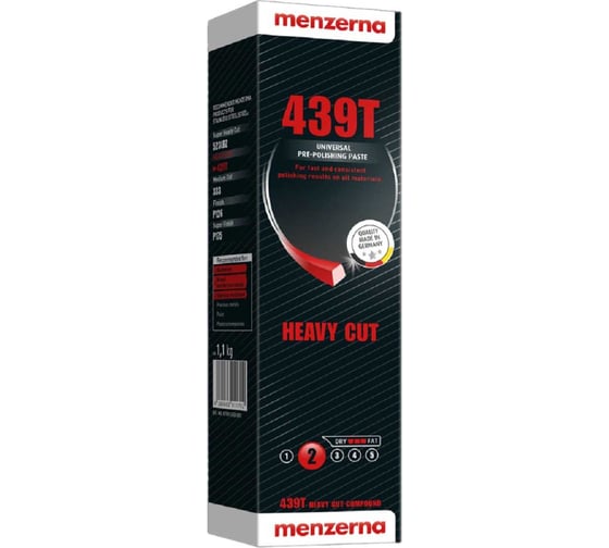 Изображение товара Паста твёрдая полировальная Menzerna Rapid Pre-Polishing Paste 439 T 1,1 кг 07001.056.001