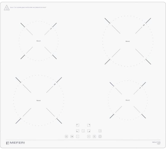 Изображение товара Индукционная варочная панель MEFERI MIH604WH POWER 00-00000037