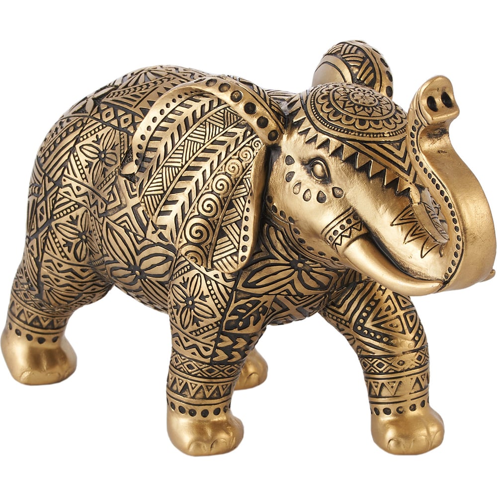 Изображение товара [Декоративная статуэтка] Gipfel Golden Elephant 43067 [Золотой слон из полирезина]