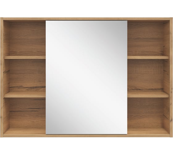Изображение товара Подвесной зеркальный шкаф SanStar Diva 100 для ванной комнаты, Дуб вотан 447.1-2.4.1.ДИВ