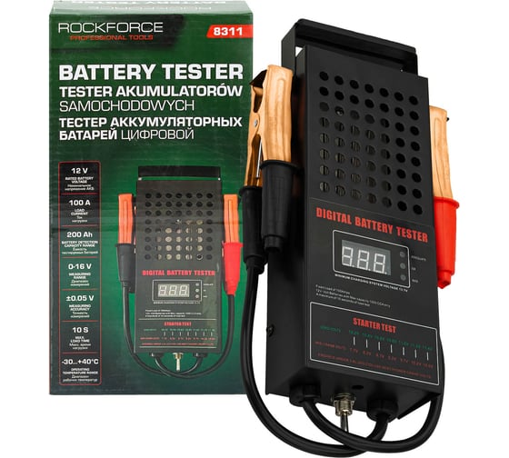 Изображение товара Тестер аккумуляторных батарей Rockforce цифровой RF-8311(17789)