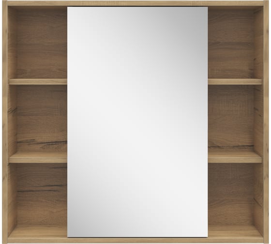 Изображение товара Подвесной зеркальный шкаф SanStar Diva 80 для ванной комнаты, Дуб вотан 446.1-2.4.1.ДИВ