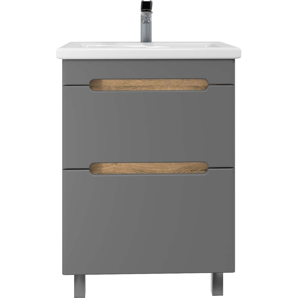 Изображение товара Напольная тумба SanStar Diva 50 с раковиной Como 50 современная для ванной