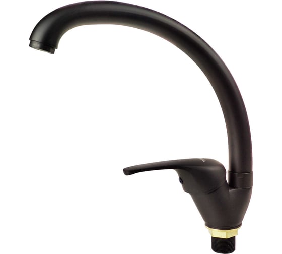 Изображение товара Смеситель боковой-уточка stOMEGA черный, картридж 40 мм 3302у-2ЧЕР