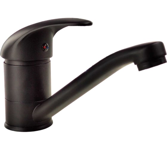 Изображение товара Смеситель для кухни stOMEGA средний нос (15 см), картридж 40 мм, крепление под шпильку 3304ЧЕР