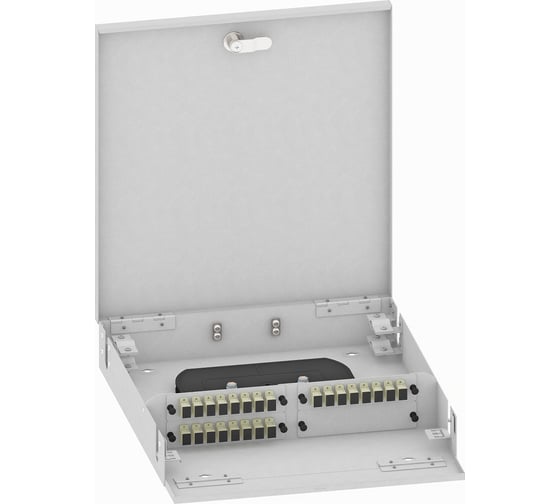 Изображение товара Оптический кросс TopLAN настенный, многомодовый укомплектованный КРН-Top-24SC/U-OM2-GY