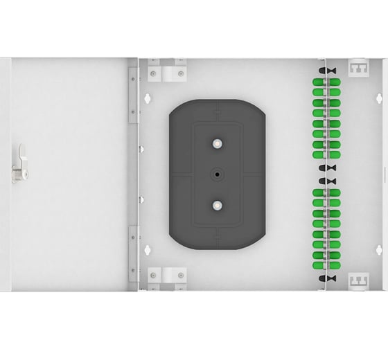 Изображение товара Оптический кросс TopLAN настенный, одномодовый укомплектованный КРН-Top-16ST/A-OS2-GY
