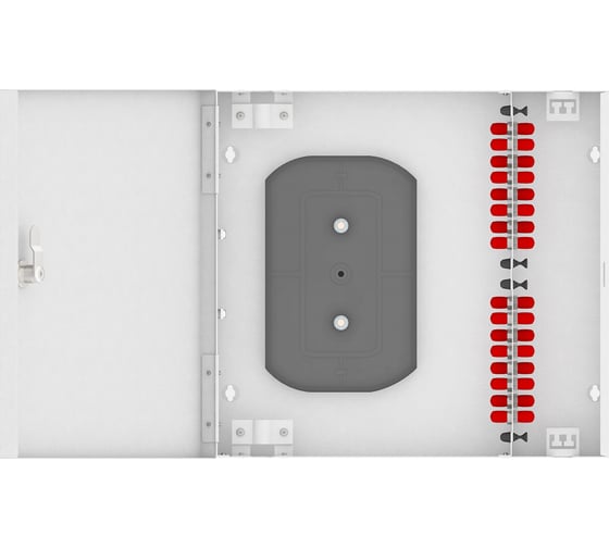 Изображение товара Оптический кросс TopLAN настенный, одномодовый укомплектованный КРН-Top-16ST/U-OS2-GY