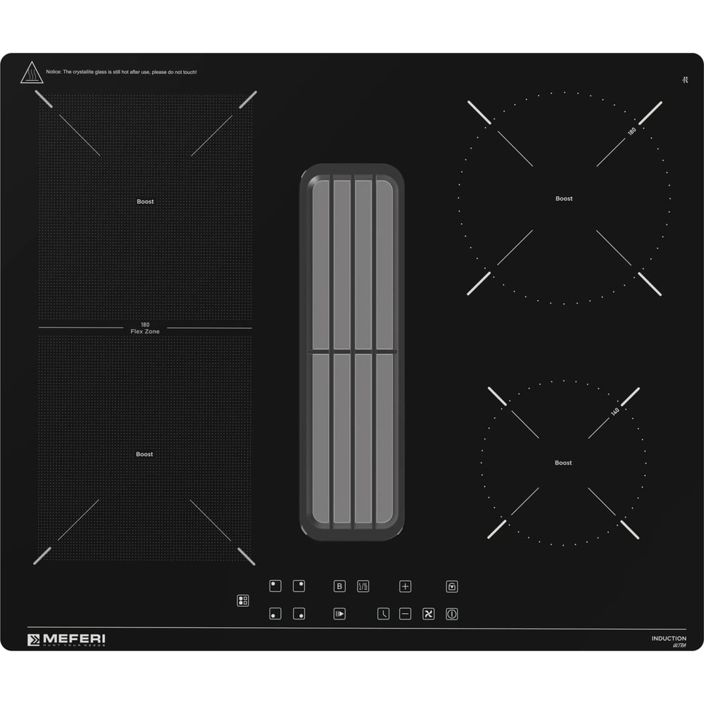 Изображение товара Индукционная варочная панель MEFERI XSMART60BK ULTRA с 4 конфорками и сенсорным управлением