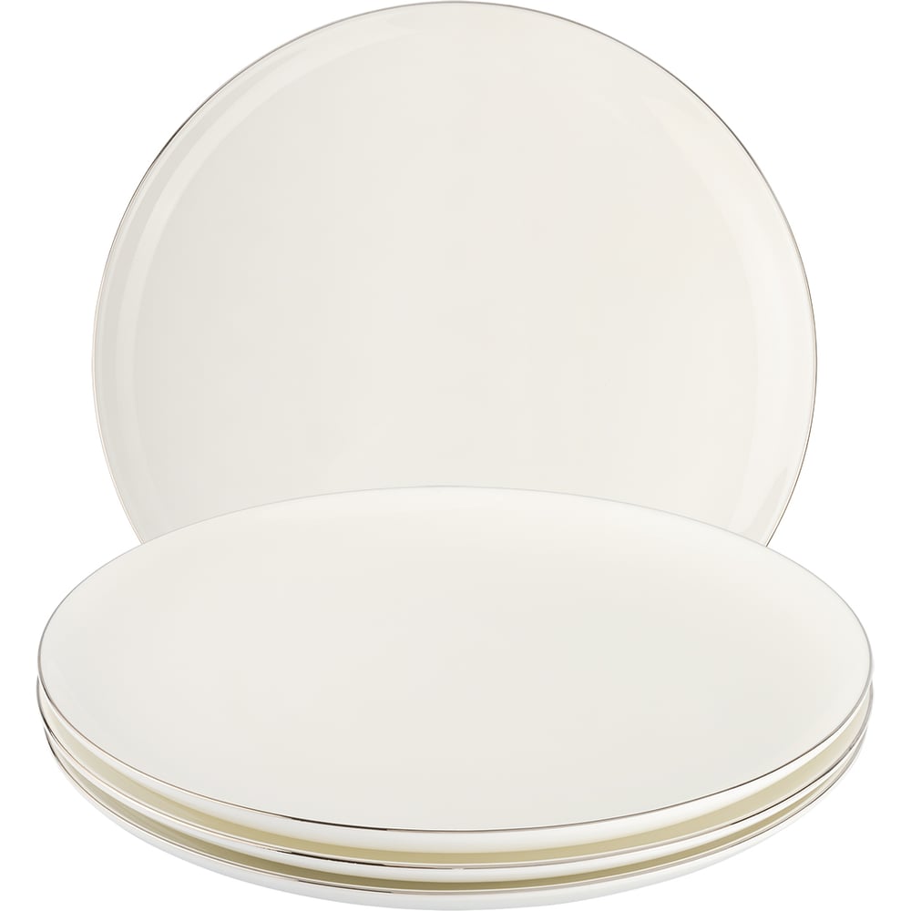 Изображение товара Набор обеденных тарелок Gipfel Platinum из костяного фарфора 4 шт