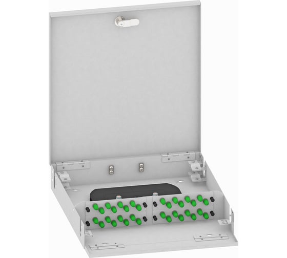 Изображение товара Оптический кросс TopLAN настенный, одномодовый укомплектованный КРН-Top-32ST/A-OS2-GY