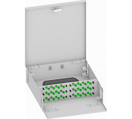 Изображение товара Оптический кросс TopLAN настенный, одномодовый укомплектованный КРН-Top-48FC/A-OS2-GY