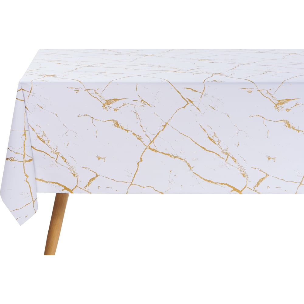 Изображение товара Скатерть Dekorelle ПВХ на тканевой основе Láura 036 160x140 см мрамор