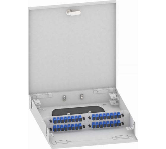 Изображение товара Оптический кросс TopLAN настенный, одномодовый укомплектованный КРН-Top-32SC/U-OS2-GY