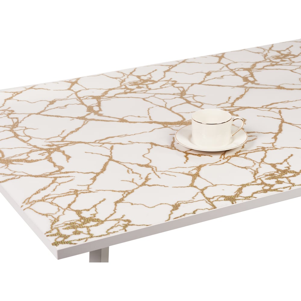 Изображение товара Гибкое стекло скатерть Dekorelle 100x60 см мрамор с золотом