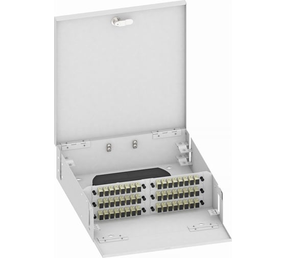 Изображение товара Оптический кросс TopLAN настенный, многомодовый укомплектованный КРН-Top-48SC/U-OM2-GY