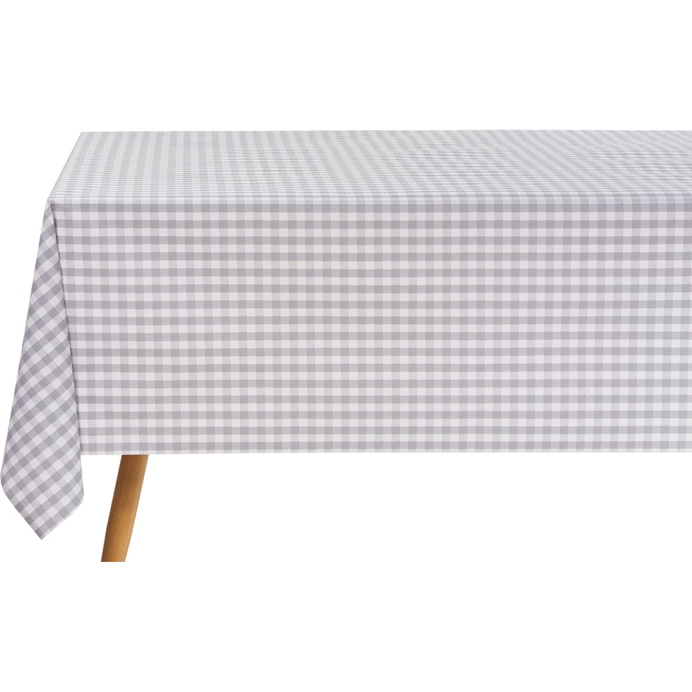 Изображение товара Скатерть Dekorelle Adèle 547 из ПВХ 110x140 см прямоугольная белая и серая