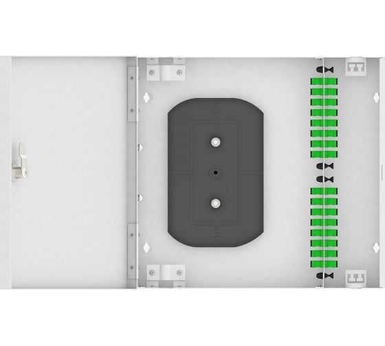 Изображение товара Оптический кросс TopLAN настенный, одномодовый укомплектованный КРН-Top-16SC/A-OS2-GY