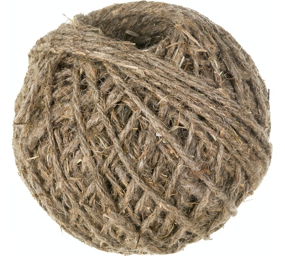 Изображение товара Упаковочный льняной шпагат Рыжий кот клубок D 1.5мм 150 м 082275