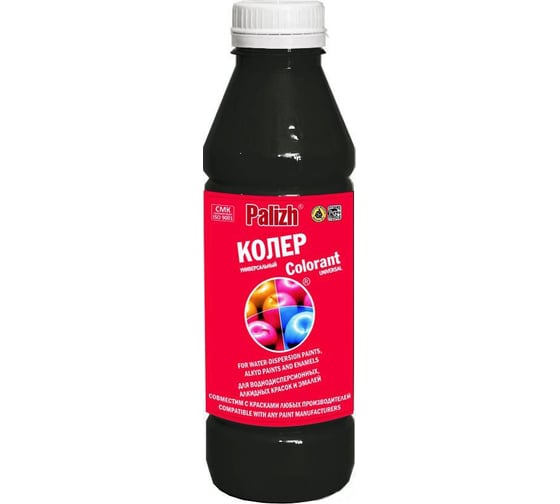 Изображение товара Колеровочная универсальная паста Palizh ПалИж СТАНДАРТ по 0,9л/1,170кг черный №18 71745