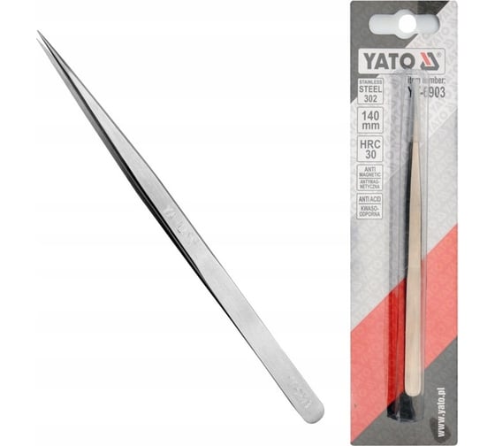 Изображение товара Прямой пинцет YATO 140мм YT-6903