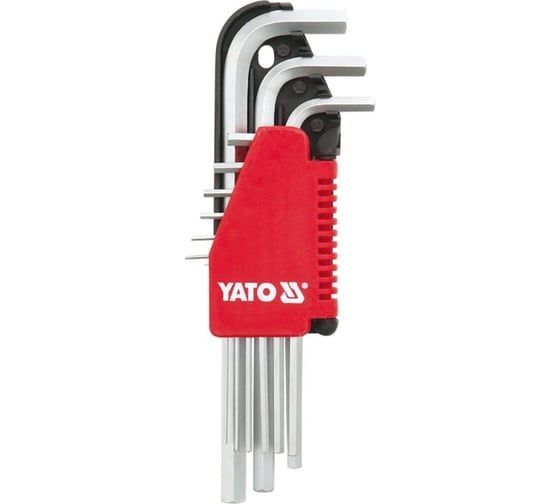 Изображение товара Набор торцовых ключей YATO CrV 9 предметов HEX 1,5-10мм кассета YT-0500