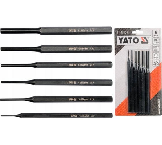 Изображение товара Набор выколоток YATO 1,5-8мм 6 предметов YT-47121 371447121 092 1