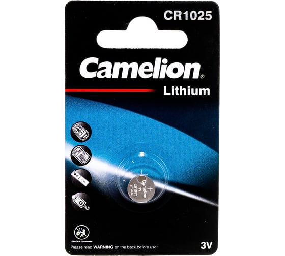 Изображение товара Литиевая батарейка Camelion CR1025 BP-1, 3V 5228