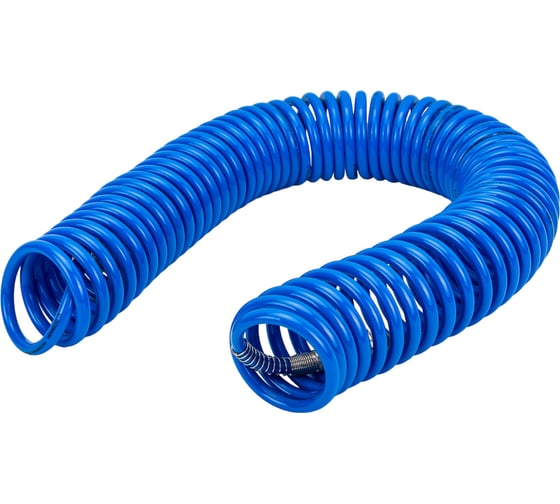Изображение товара Шланг спиральный полиуретановый с быстроразъемными соединениями (15 м; 6.5х10 мм; 15 бар) INTERTOOL PT-1712