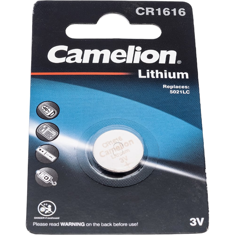 Литиевая батарейка Camelion camelion cr1616 bl 1 cr1616 bp1 батарейка литиевая 3v 1 шт в уп ке