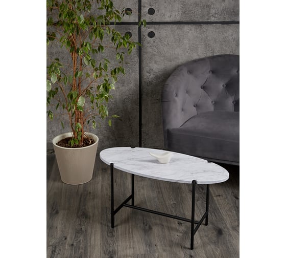Изображение товара Журнальный столик Callisto mobili в стиле лофт Светлый мрамор М025.0А70