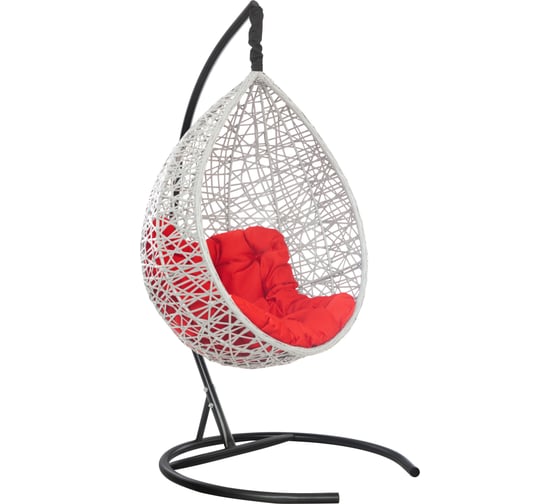 Изображение товара Подвесное кресло Лаура VALENCIA серый +каркас, подушка красная VLC-506