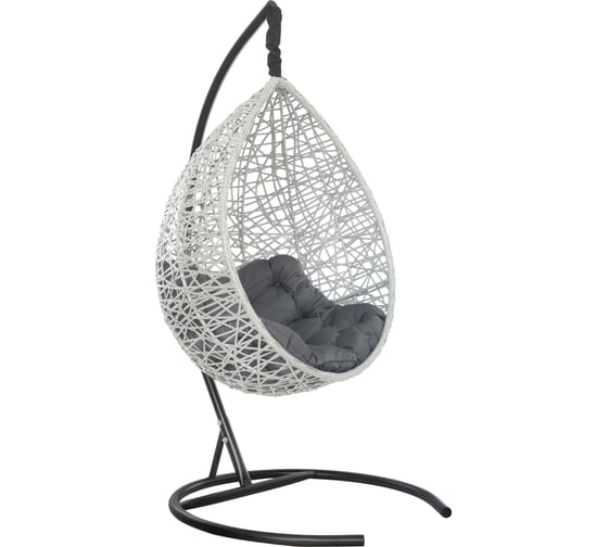 Изображение товара Подвесное кресло Лаура VALENCIA серый +каркас, подушка темно-серая VLC-512