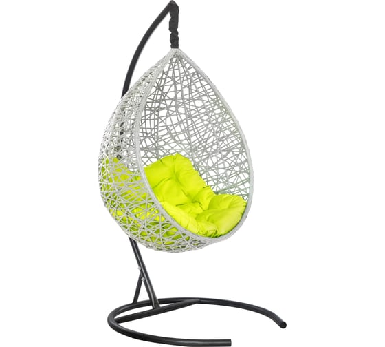 Изображение товара Подвесное кресло Лаура VALENCIA серый +каркас, подушка салатовая VLC-509