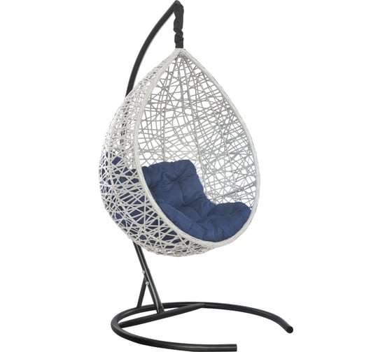 Изображение товара Подвесное кресло Лаура VALENCIA серый +каркас, подушка синяя VLC-510