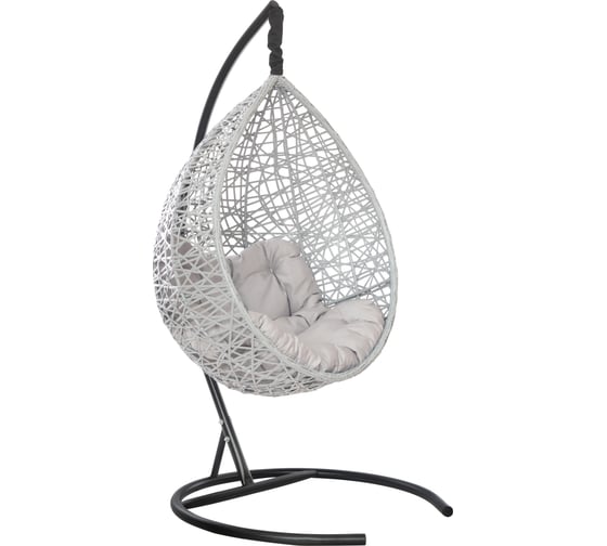 Изображение товара Подвесное кресло Лаура VALENCIA серый +каркас, подушка светло-серая VLC-511
