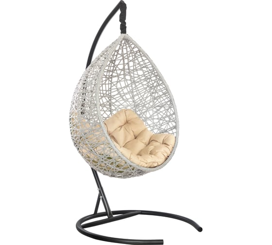 Изображение товара Подвесное кресло Лаура VALENCIA серый +каркас, подушка бежевая VLC-501