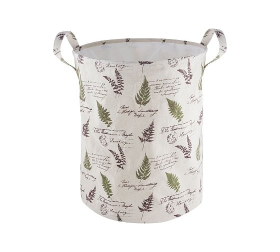 Изображение товара Тканевая корзина для белья Рыжий кот TLB-02 Листья 38х38х48см 312193