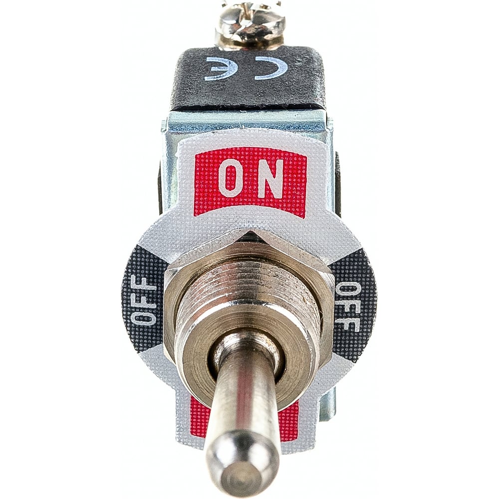 Изображение товара Тумблер Emas ON-OFF-ON MA113 16А 250В 3П с фиксацией черный